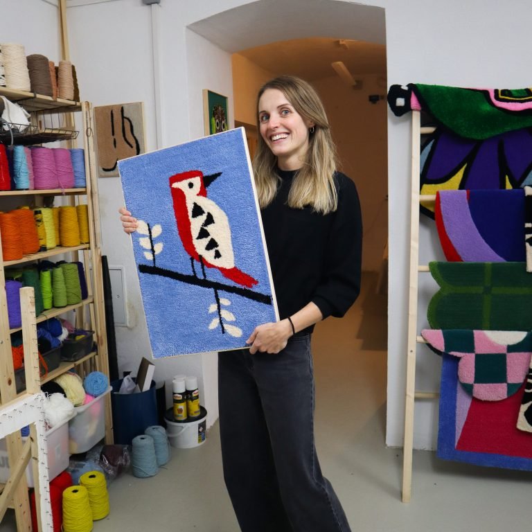 Tufted Wall Art 60 x 40 cm