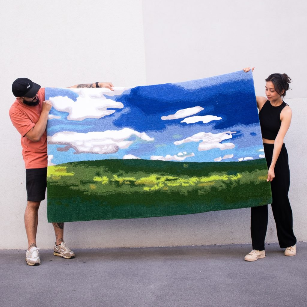 Handmade tufted rug by Marso Studio in Vienna